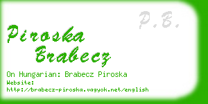 piroska brabecz business card